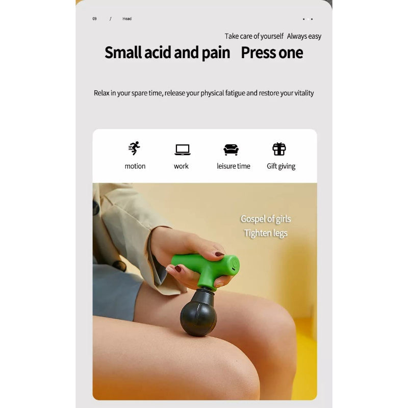 BLD-806 12W Mini Fascia Gun – Muscle Massager Pain Relief